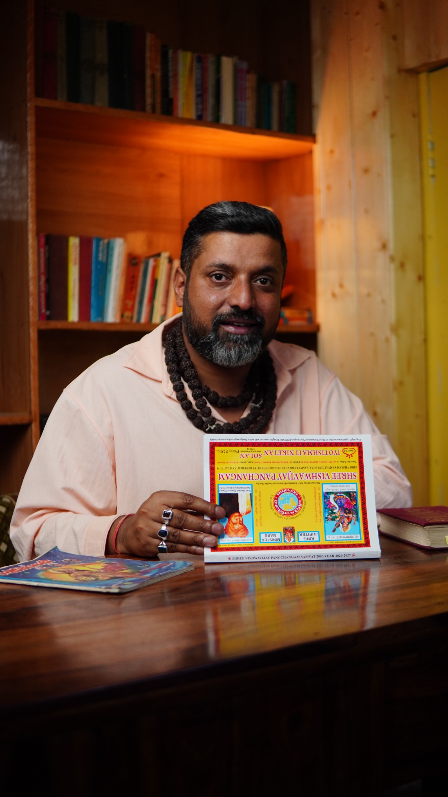 Rohitashw Trivedi with the Shri Vishwavijay Panchang